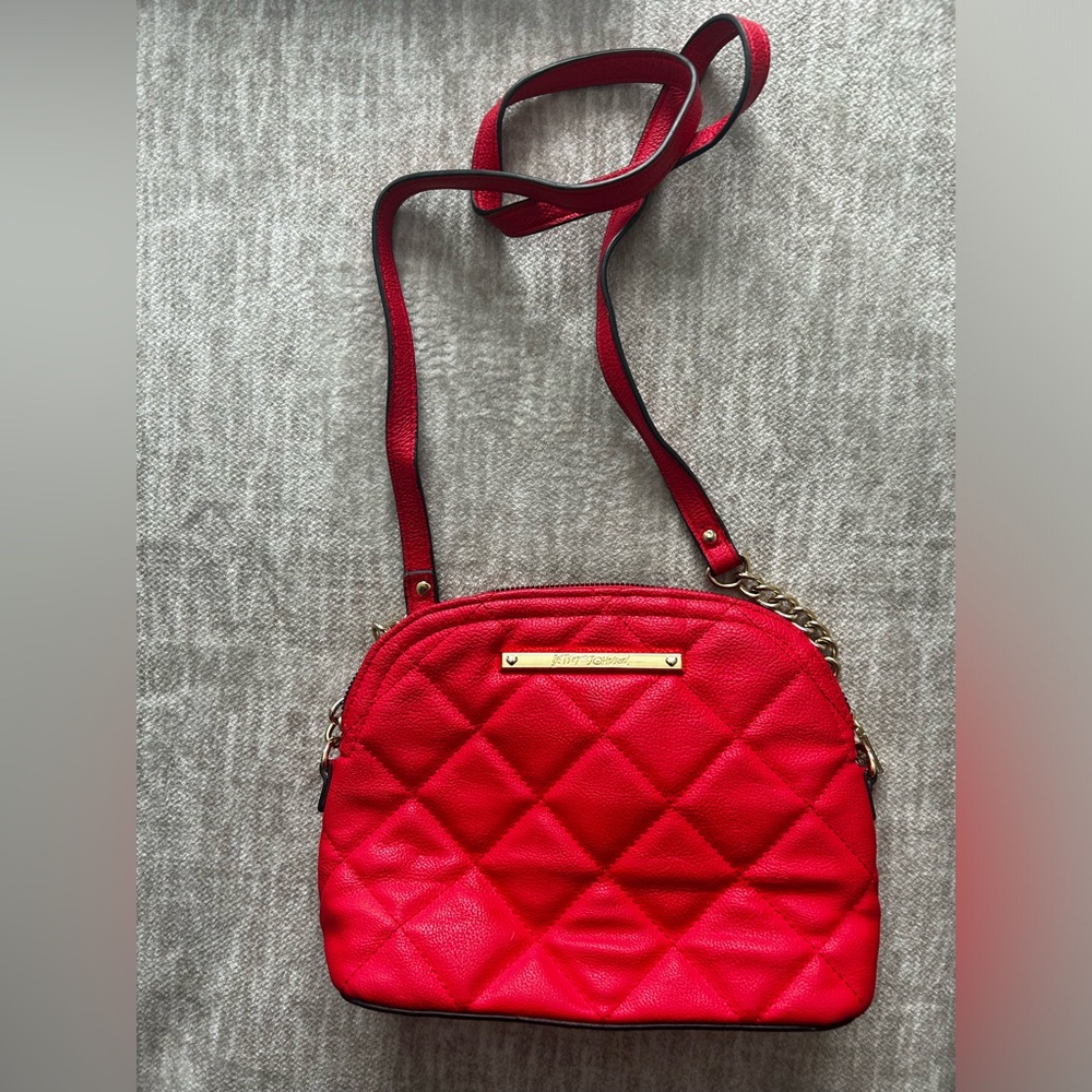 Betsy Johnson red crossbody purse